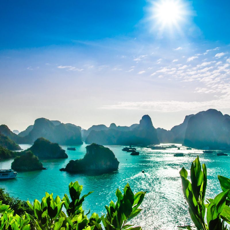 Paisaje de la bahía de Halong en Vietnam